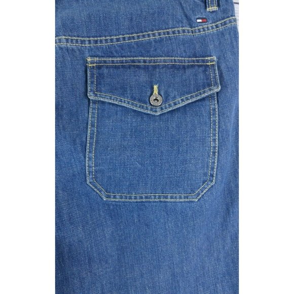 Tommy Hilfiger Women's Detail Stitch Button Pocket Petite Denim Jeans Sz 16 - Picture 6 of 8
